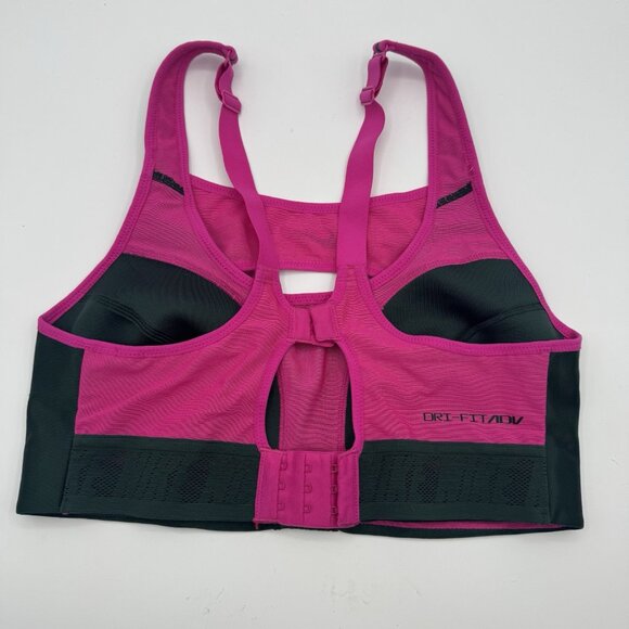 NIKE Women M Alpha Ultrabreath Dri-Fit ADV Sports Bra High Support Pink Green - Picture 3 of 8